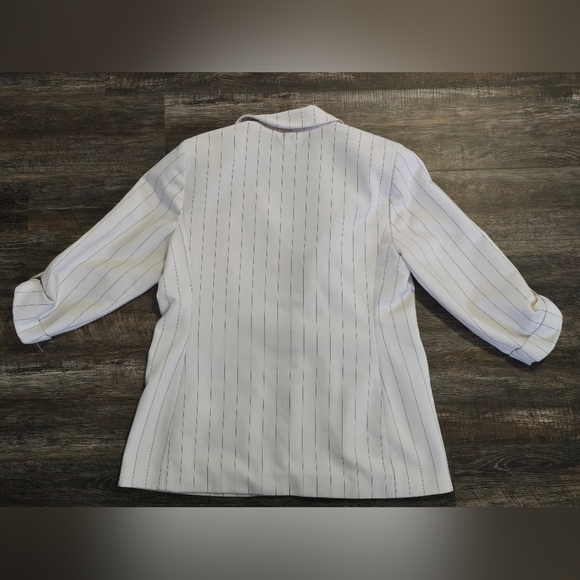 Maeve Anthropologie Striped Roll Sleeve Blazer Size US 14 - Picture 7 of 9